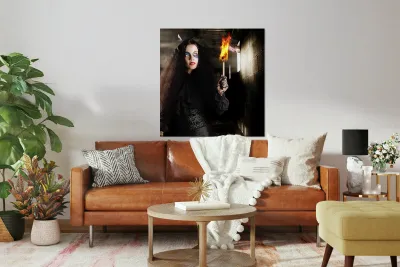 Dark ages jester searching a mysterious castle Reproduction