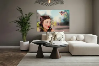 Fantasy fine art beauty. Fairy tale butterflies Reproduction