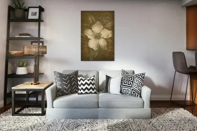 Vintage postcard flower Reproduction