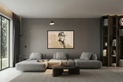 Hot summer day pin up model Reproduction