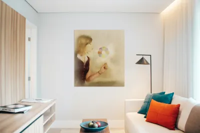 Spiritual woman channelling her soul energy Reproduction