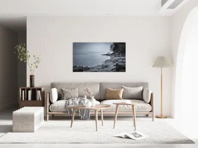 Heclas Coastline - Monochrome Reproduction