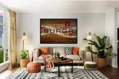 Gordon Ramsay Burgr Gourmet Restaurant. Paris Casino. Las Vegas Nevada USA Reproduction