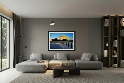 The Lincoln Memorial at sunset. Washington D.C. Reproduction