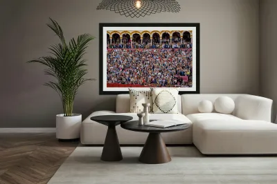 ANDALUSIA SPAIN. Bullfight in Seville Arena Reproduction