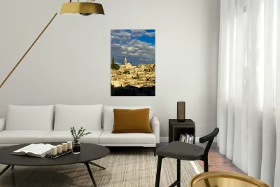 Matera Basilicata Italy. Cityscape. I sassi di Matera Reproduction