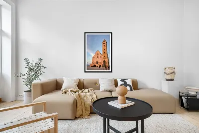 Apulia Puglia Italy. Trani. Basilica Cattedrale Beata Maria Vergine Assunta dedicated to Saint Nicholas at dusk Reproduction