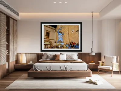 Apulia Puglia Italy. Ostuni. Festival of Saint Orontius. Procession with the statue of the Saint Reproduction