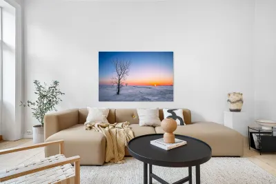 Lone Tree at Sunrise Reproduction