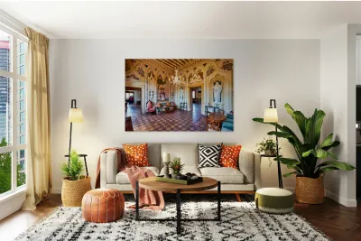 Vicenza Veneto Italy. The interiors of the Villa Valmarana ai Nani frescoed  by Giambattista and Giandomenico Tiepolo Reproduction