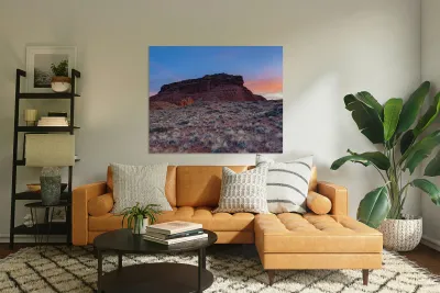 Red rock at sunset Reproduction