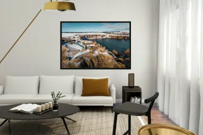 Dunnottar Winter View Reproduction