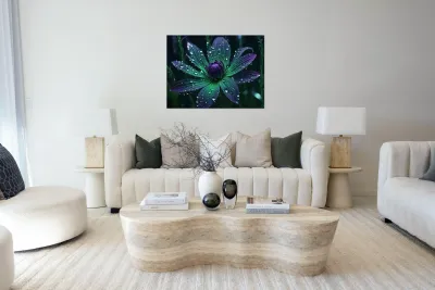 A glowing ultraviolet punk flower By ISHISH Reproduction