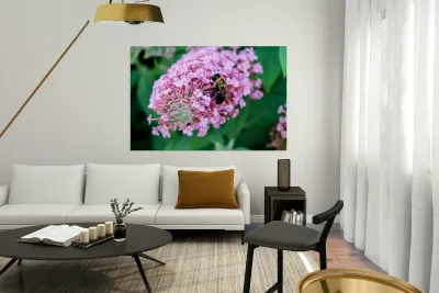 Bee Still on Butterfly Bush Reproduction