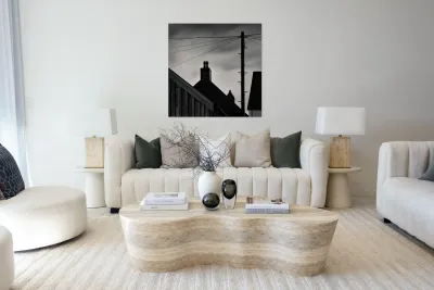 Footdee Rooftops at Dusk Reproduction