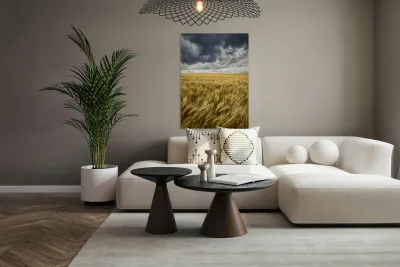 Storm Clouds Over Barley Field Reproduction