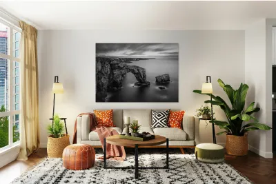 Green Bridge of Wales - Black and White Edition Reproduction