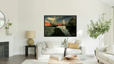 Sunrise Peggys Cove Nova Scotia Canada Reproduction