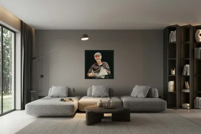 Artist On The Rue Du Tresor In Old Quebec Canada Reproduction