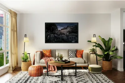 1640 Bistro Old Quebec Canada Reproduction