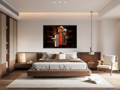 Street Performer Old Quebec City Canada Reproduction