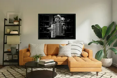 Street Performer Old Quebec City Canada Reproduction