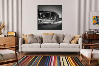 Bus Stop In Old Quebec City Canada Reproduction