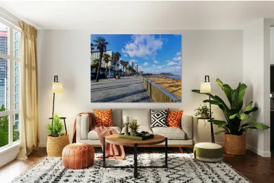 Barcelona Beach: Where the City Meets the Sea Reproduction