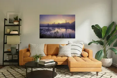 Foggy Sunrise on the Roseau River Reproduction