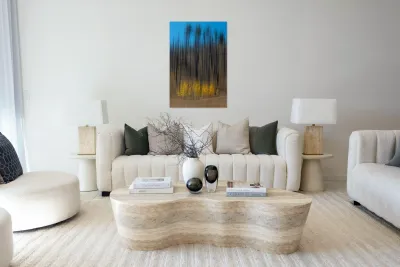 Aspen Forest Fire Abstract Reproduction