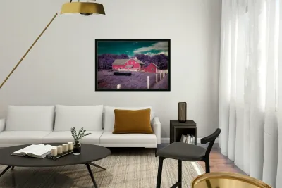 Crimson Haven in a Purple Dream Reproduction