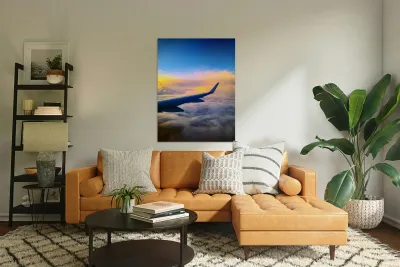 Above the Clouds: Flying into the Sunrise Reproduction