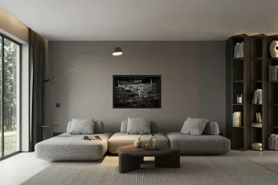 Stillness Among White Crosses Reproduction