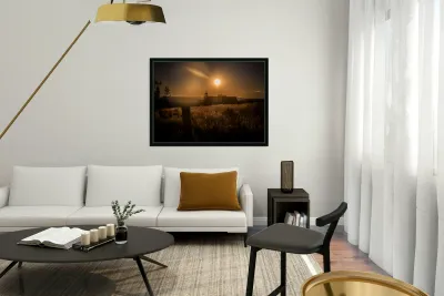 Silhouette in Sunlit Harmony Reproduction