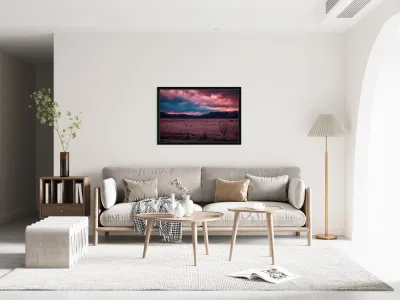 Solitary Harmony Under a Painted Sky Reproduction