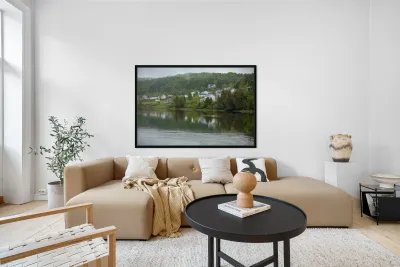 Foggy Spring Morning refections Reproduction