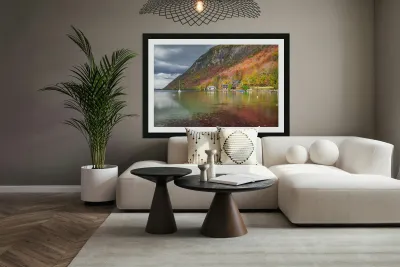 Lake Willoughby Fall Reflection Galore Reproduction