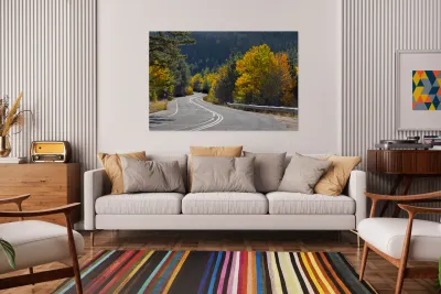 Autumn Journey: Winding Through Boulder Countys Canyon Splendor Reproduction