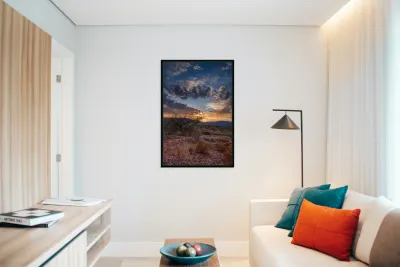 RADIANCE UNFURLED OVER ROCKY PLAINS Reproduction