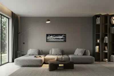 Shadows and Light on a Barren Canvas Reproduction