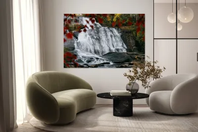 North Carolina Waterfall Reproduction