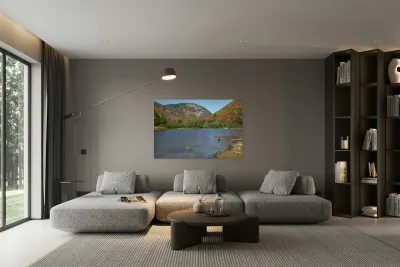 Autumn at Willey Pond Reproduction