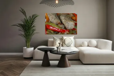 Sausage Peppers and Onions Reproduction