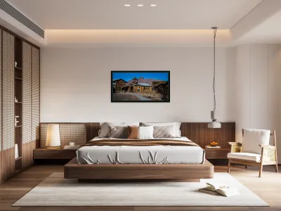 Frontier Silence Beneath Azure Skies Reproduction