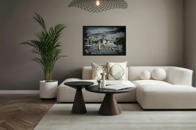 Timeless Liveliness in a Desert Town Reproduction