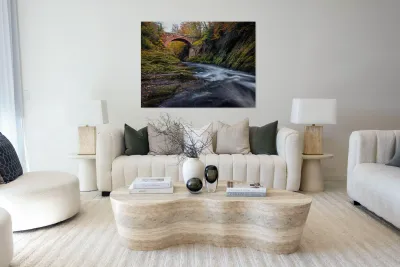 Autumn at Gannochy Bridge Reproduction