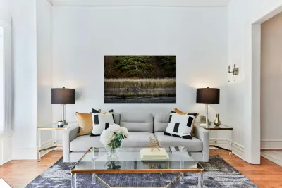 Geese Atop Beaver Hut Reproduction