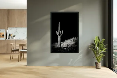 Vertical Echoes in a Desert Canvas Reproduction