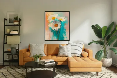 Gerber Daisies - Bright Daisy Bouquet Art Prints Reproduction