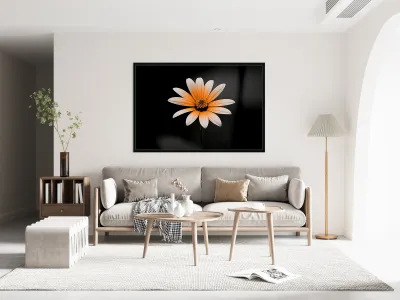 Whispers Of The Wild Daisy - Monochrome Floral Art Prints Reproduction